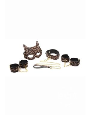MASTER SERIES MASTER SERIES WILD SEX 7 PIECE LEOPARD PRINT BONDAGE SET