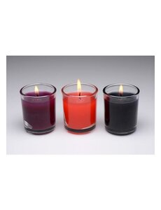 MASTER SERIES MASTER SERIES FLAME DRIPPERS CANDLE SET RED & BLACK