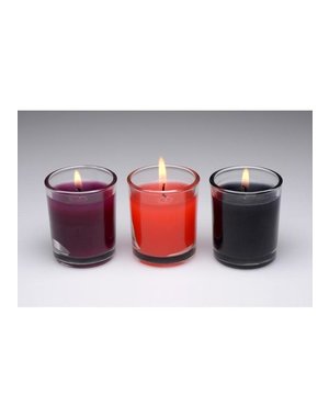 MASTER SERIES MASTER SERIES FLAME DRIPPERS CANDLE SET RED & BLACK