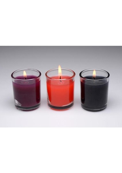 MASTER SERIES MASTER SERIES FLAME DRIPPERS CANDLE SET RED & BLACK