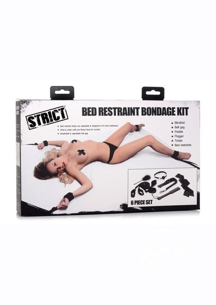 STRICT STRICT BED BONDAGE RESTRAINT KIT BLACK