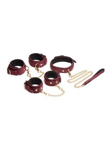 MASTER SERIES MASTER SERIES VELVET BONDAGE SET BURGUNDY