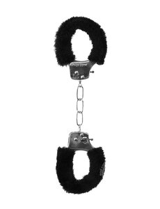 OUCH! OUCH BEGINNER FURRY HAND CUFFS BLACK