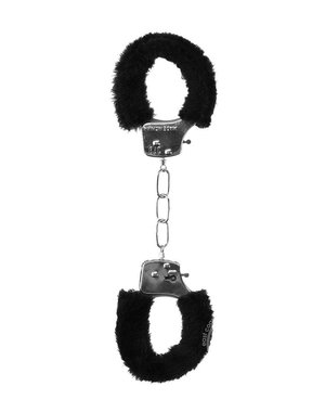OUCH! OUCH BEGINNER FURRY HAND CUFFS BLACK