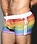 ANDREW CHRISTIAN ANDREW CHRISTIAN PRIDE MESH STRIPE SHORTS