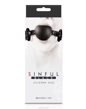 SINFUL SINFUL SILICONE BALL GAG BLACK