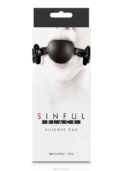 SINFUL SINFUL SILICONE BALL GAG BLACK