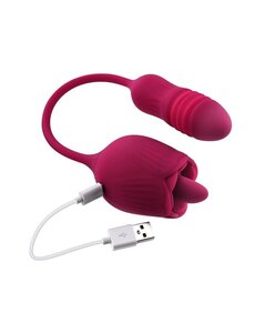 EVOLVED NOVELTIES WILD ROSE RECHARGEABLE SILICONE CLITORAL STIMULATOR