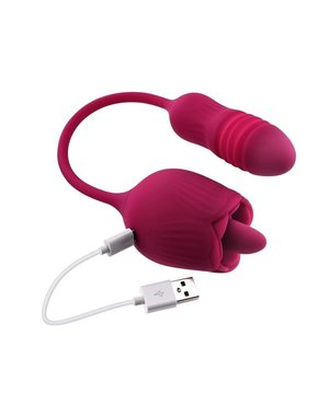 EVOLVED NOVELTIES WILD ROSE RECHARGEABLE SILICONE CLITORAL STIMULATOR