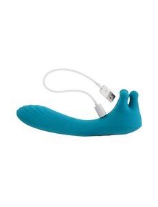 EVOLVED NOVELTIES HEADS OR TAILS SILICONE RECHARGEABLE DUAL VIBRATOR