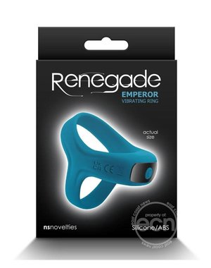Renegade RENEGADE EMPEROR TEAL RECHARGEABLE SILICONE VIBRATING COCK RING