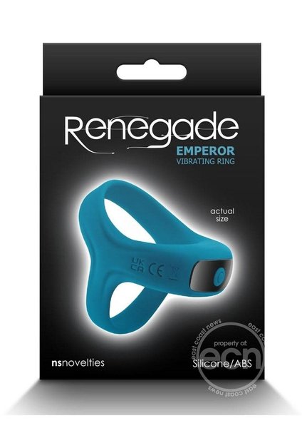 Renegade RENEGADE EMPEROR TEAL RECHARGEABLE SILICONE VIBRATING COCK RING