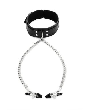 SPORTSHEETS SPORTSHEETS COLLAR WITH NIPPLE CLAMPS