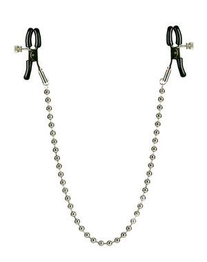 CalExotics NIPPLE PLAY SILVER BEADED CHAIN NIPPLE CLAMPS