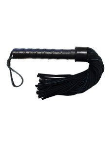 ROUGE ROUGE LEATHER HANDLE SUEDE FLOGGER BLACK