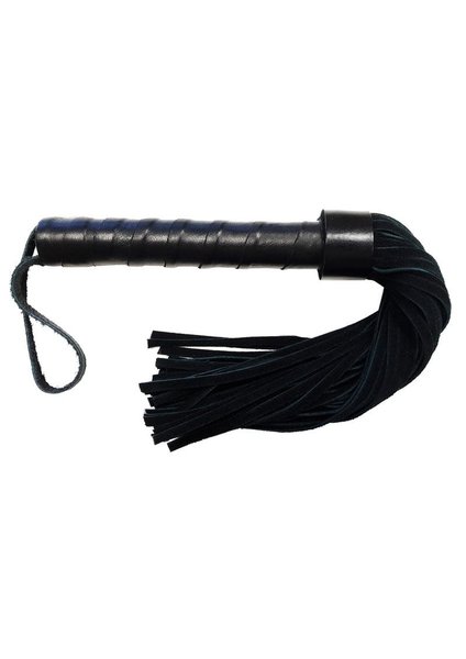 ROUGE ROUGE LEATHER HANDLE SUEDE FLOGGER BLACK