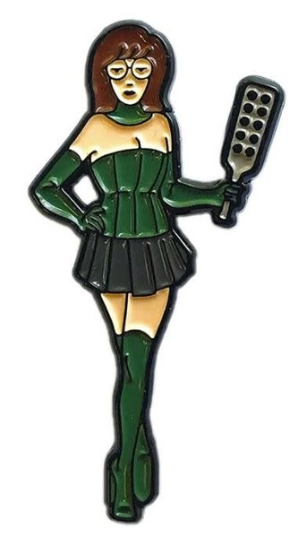 GEEKY AND KINKY MISTRESS D ENAMEL PIN