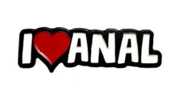 GEEKY AND KINKY I HEART ANAL ENAMEL PIN