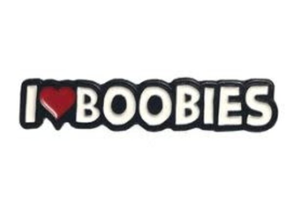 GEEKY AND KINKY I HEART BOOBIES ENAMEL PIN