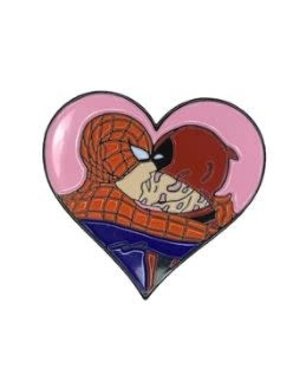 GEEKY AND KINKY WEBHEAD HEARTS MERC ENAMEL PIN