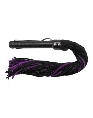ROGUE ROUGE SUEDE FLOGGER WITH LEATHER HANDLE BLACK/PURPLE