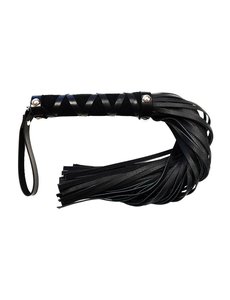 ROUGE ROUGE SHORT LEATHER FLOGGER WITH STUDS BLACK