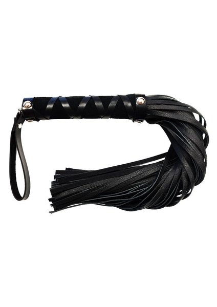 ROUGE ROUGE SHORT LEATHER FLOGGER WITH STUDS BLACK
