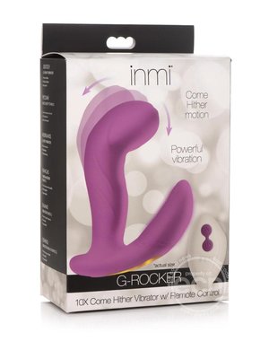 INMI TOYS INMI G ROCKER COME HITHER SILICONE RECHARGEABLE VIBE WITH REMOTE