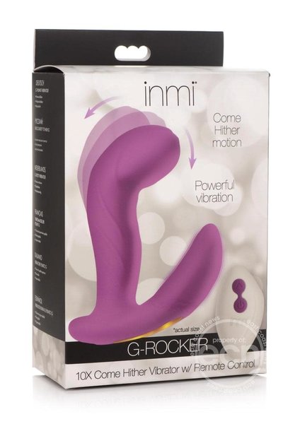 INMI TOYS INMI G ROCKER COME HITHER SILICONE RECHARGEABLE VIBE WITH REMOTE