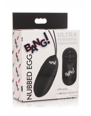 BANG! BANG 28X NUBBED RECHARGEABLE REMOTE CONTROL SILICONE EGG