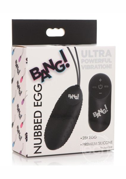 BANG! BANG 28X NUBBED RECHARGEABLE REMOTE CONTROL SILICONE EGG