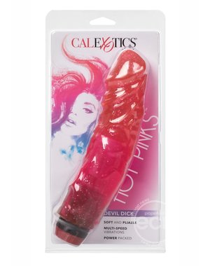 CalExotics HOT PINKS DEVIL DICK VIBRATING DILDO 8"