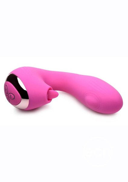 XR Brands INMI SHEGASM LICKING G THROB SILICONE RABBIT VIBRATOR PINK