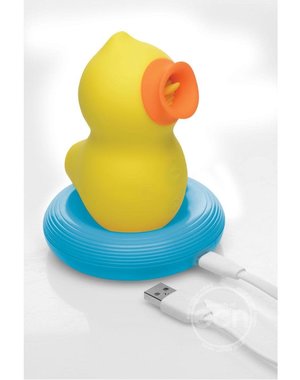 INMI TOYS INMI SUCKY DUCKY DELUXE RECHARGEABLE SILICONE STIMULATOR YELLOW