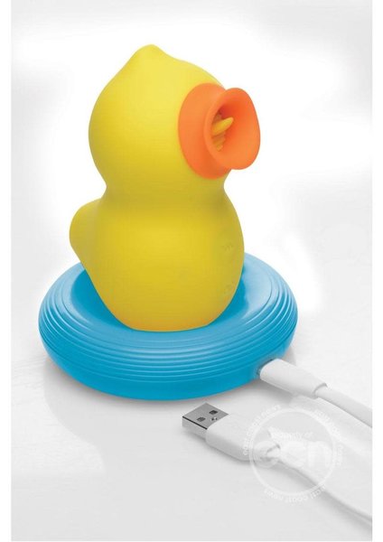 INMI TOYS INMI SUCKY DUCKY DELUXE RECHARGEABLE SILICONE STIMULATOR YELLOW