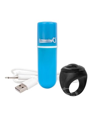 SCREAMING O VOOOM WIRELESS REMOTE CONTROL WATERPROOF BULLET BLUE