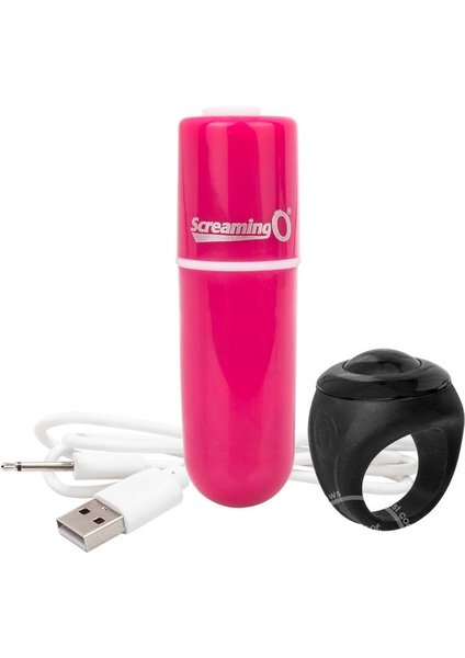 SCREAMING O VOOOM WIRELESS REMOTE CONTROL WATERPROOF BULLET PINK