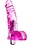 BLUSH NOVELTIES NATURALLY YOURS VIBRATING DING DONG DILDO 6.5" PINK