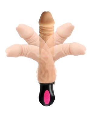 Hott Products SKINSATIONS VIBRA FLEX HEAT SEEKER WARMING DILDO 8" VANILLA