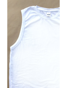 AJAXX63 AJAXX 63 SLEEVLESS BAREFRONT TANK WHITE SIZE MEDIUM