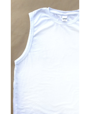 AJAXX63 AJAXX 63 SLEEVLESS BAREFRONT TANK WHITE SIZE MEDIUM