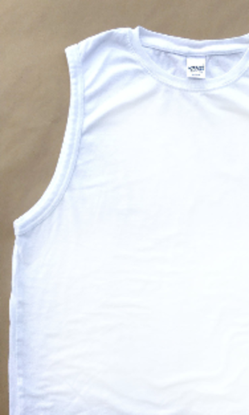 AJAXX63 AJAXX 63 SLEEVLESS BAREFRONT TANK WHITE SIZE MEDIUM