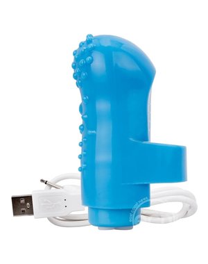 SCREAMING O CHARGED FING O RECHRGEABLE FINGER MINI VIBRATOR BLUE