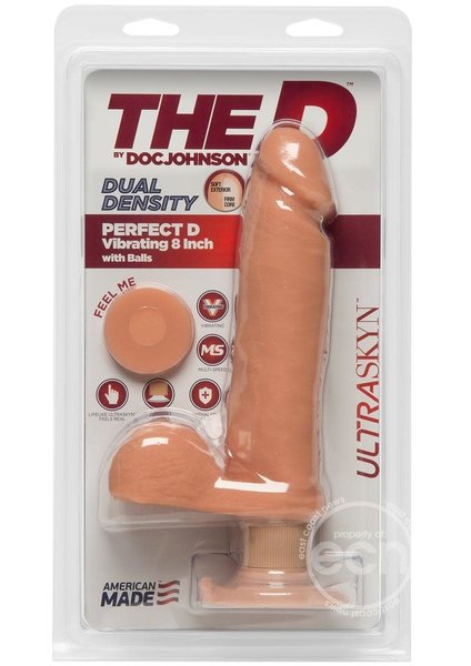 Doc Johnson THE D PERFECT D ULTRASKYN VIBRATING 8" VANILLA