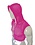 KNOBS KNOBS HOODED MESH CROP TOP HOT PINK