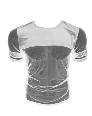 KNOBS KNOBS SEXY MESH & COTTON TEE WHITE