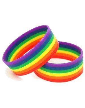 KNOBS RAINBOW WIDE SILICONE BRACELET