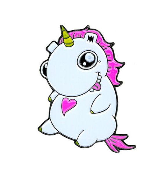 YUJEAN CHUBBY UNICORN ENAMEL PIN
