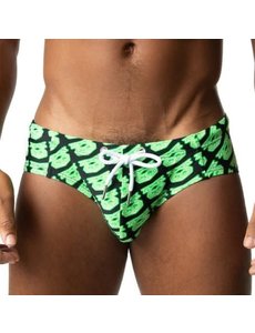 NASTY PIG NASTY PIG NEON BRANDMARK BIKINI NEON GREEN
