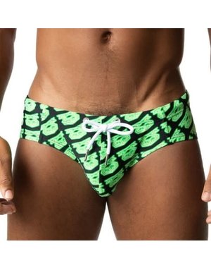 NASTY PIG NASTY PIG NEON BRANDMARK BIKINI NEON GREEN